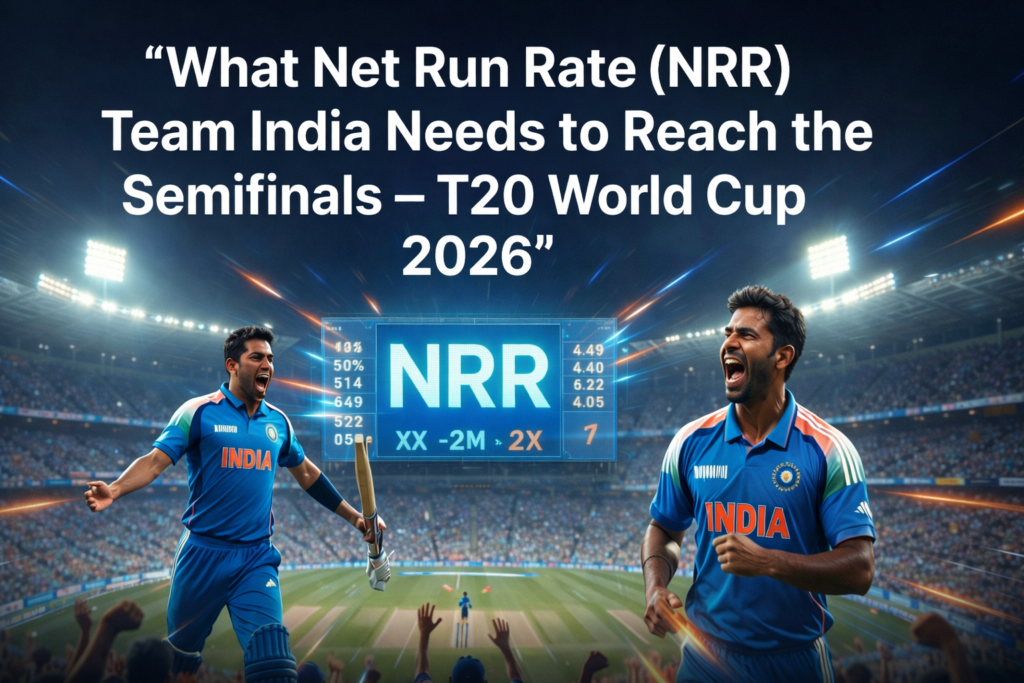 What Net Run Rate (NRR) Team India Needs to Reach the Semifinals