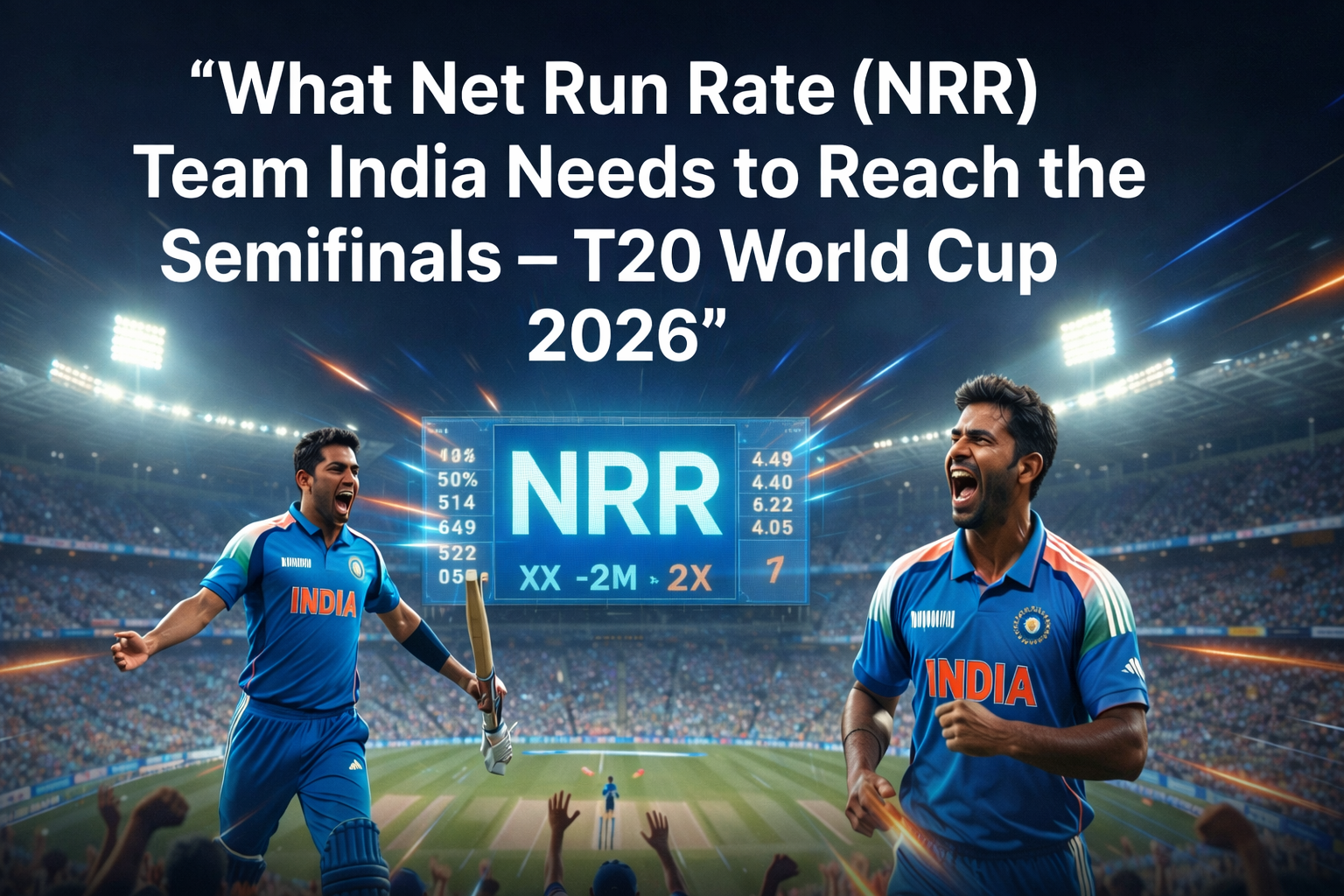What Net Run Rate (NRR) Team India Needs to Reach the Semifinals