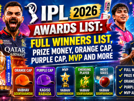 IPL 2026 Awards List: Full Winners List, Prize Money, Orange Cap, Purple Cap, MVP and More