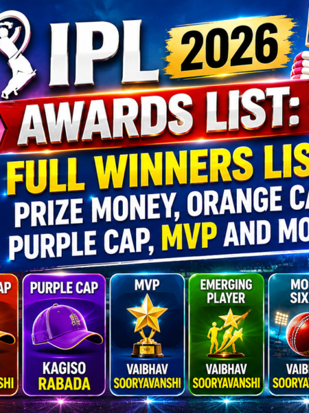 IPL 2026 Awards List: Full Winners List, Prize Money, Orange Cap, Purple Cap, MVP and More